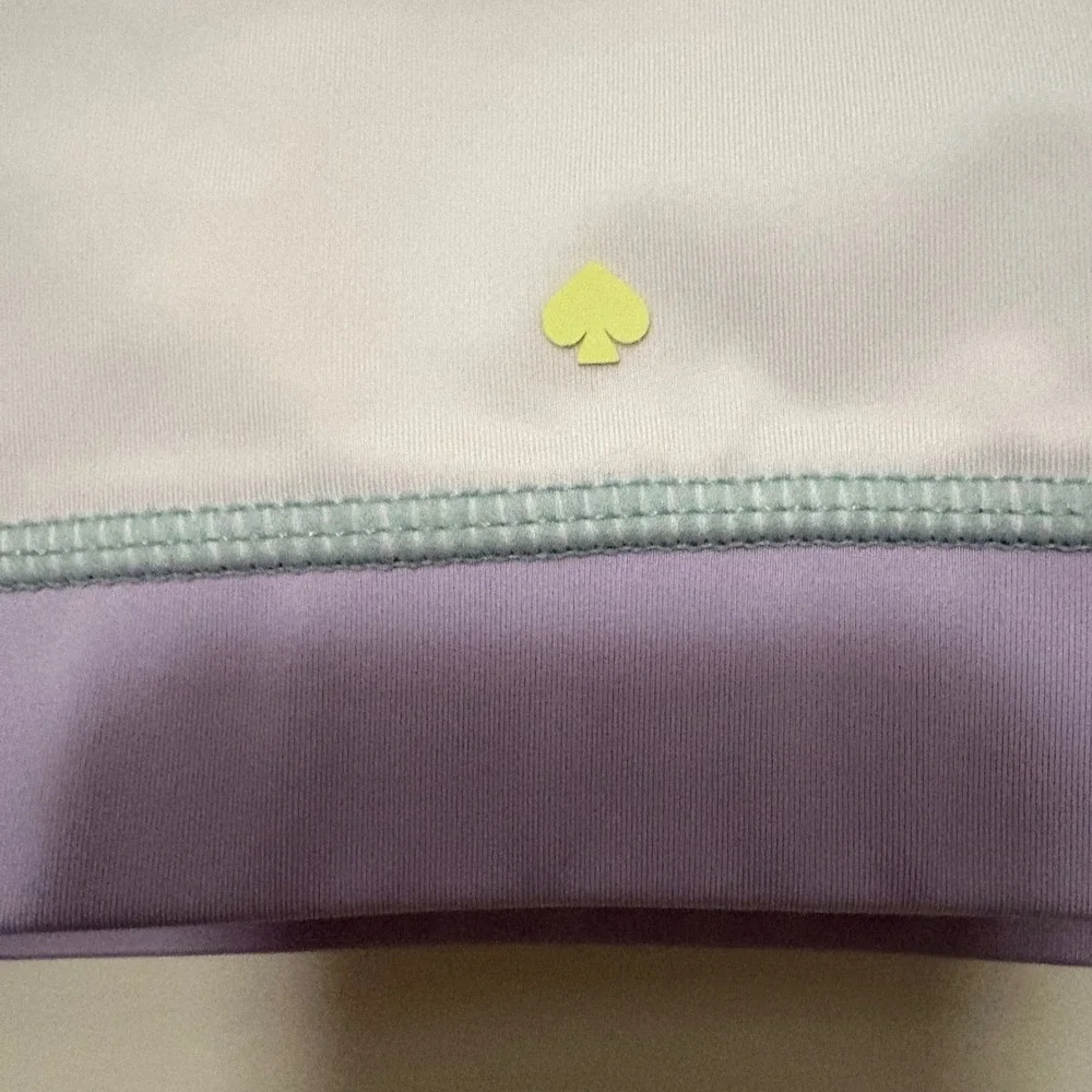 Kate‎ Spade New York One Shoulder Colorblock Sports Bra Mint Purple White M